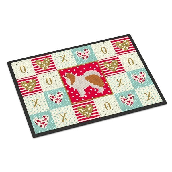 Carolines Treasures 18 x 27 in. Japanese Chin No.1 Love Indoor or Outdoor Mat CK5848MAT - main